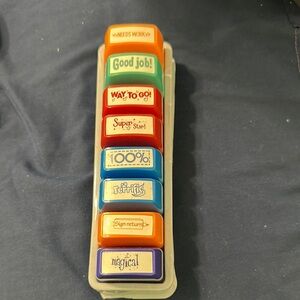 Colorful Motivational Stamp Set for Kids